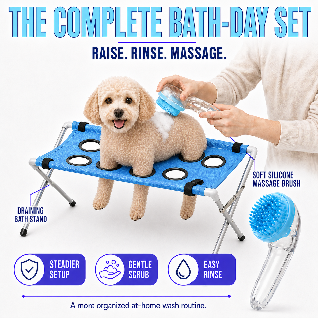 BubbleBath complete pet bathing set